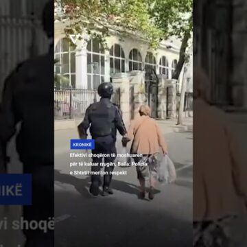 1792998255_maxresdefault.jpg Efektivi shoqëron të moshuarën për të kaluar rrugën, Balla: Policia e Shtetit meriton respekt